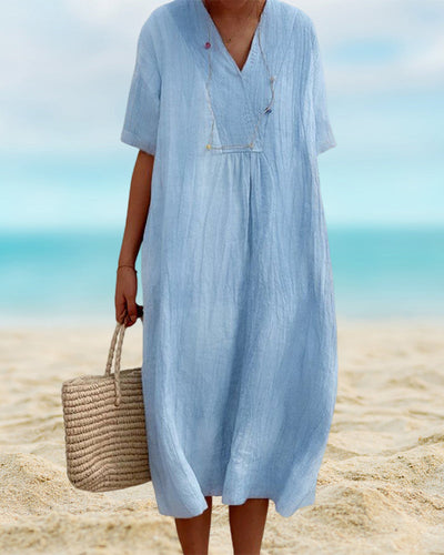 Thalassa™ - Relaxed V-Neck Dress