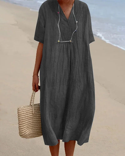 Thalassa™ - Relaxed V-Neck Dress