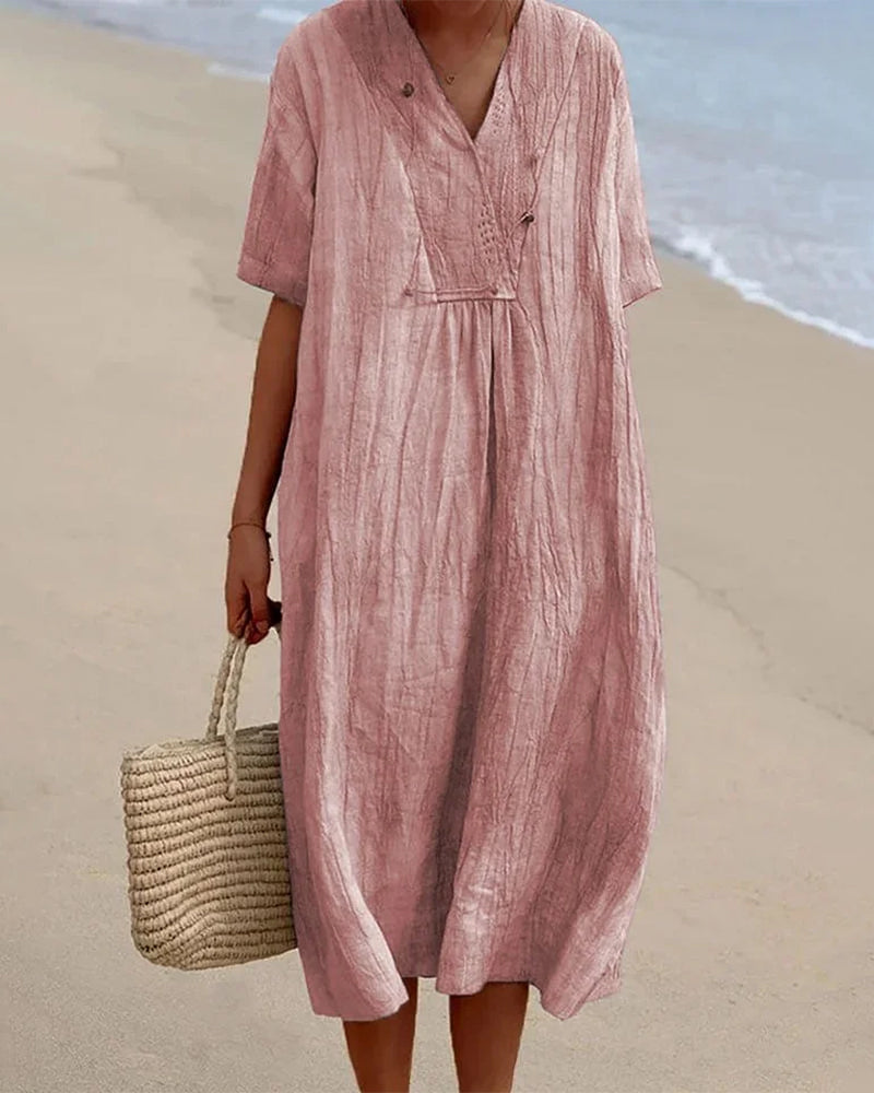 Thalassa™ - Relaxed V-Neck Dress